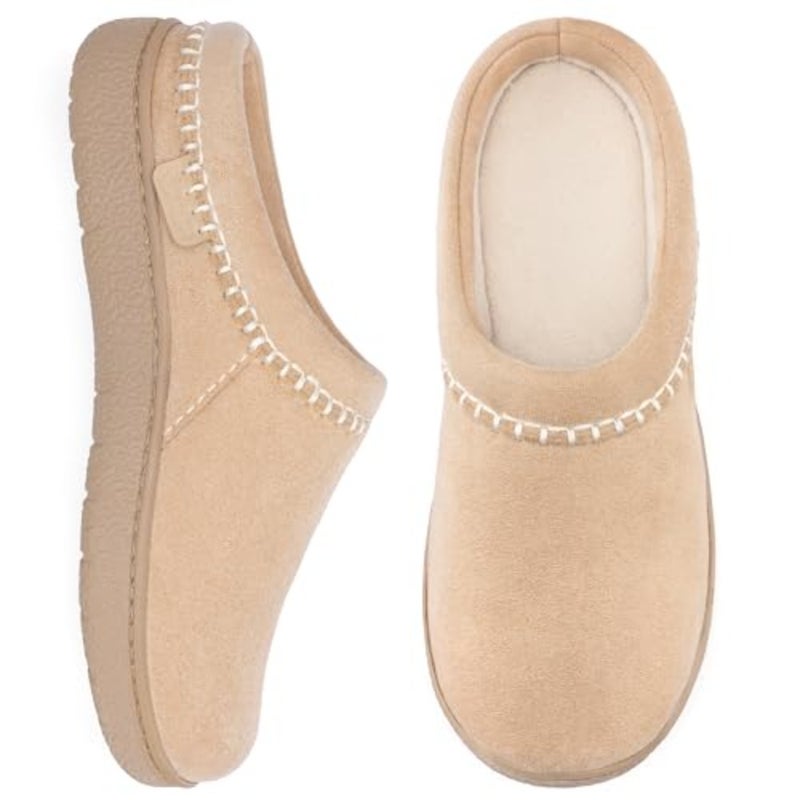 Zigzagger Women's Slip On Moccasin Slippers, Microsuede Indoor/Outdoor Comfy House Shoes with Memory Foam, Cozy Loafer Clog Slippers - Image 1