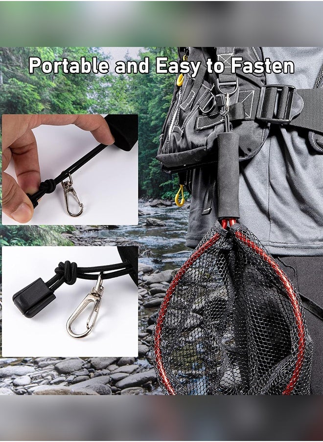 Fishing Landing Net,Fishing Net With EVA Handle,Rubber Coated Fish Mesh,Aluminum Alloy Frame,Kayak Fishing Nets For Fly Fishing Ice Fishing Steelhead Bass Salmon,Portable Fishing Bait Net