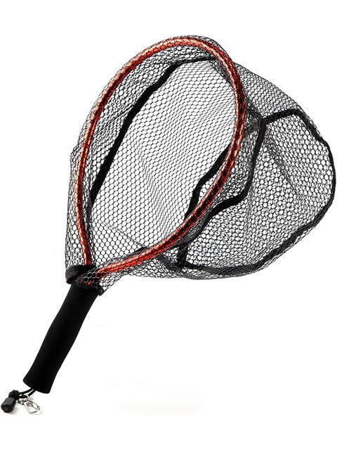 Fishing Landing Net,Fishing Net With EVA Handle,Rubber Coated Fish Mesh,Aluminum Alloy Frame,Kayak Fishing Nets For Fly Fishing Ice Fishing Steelhead Bass Salmon,Portable Fishing Bait Net