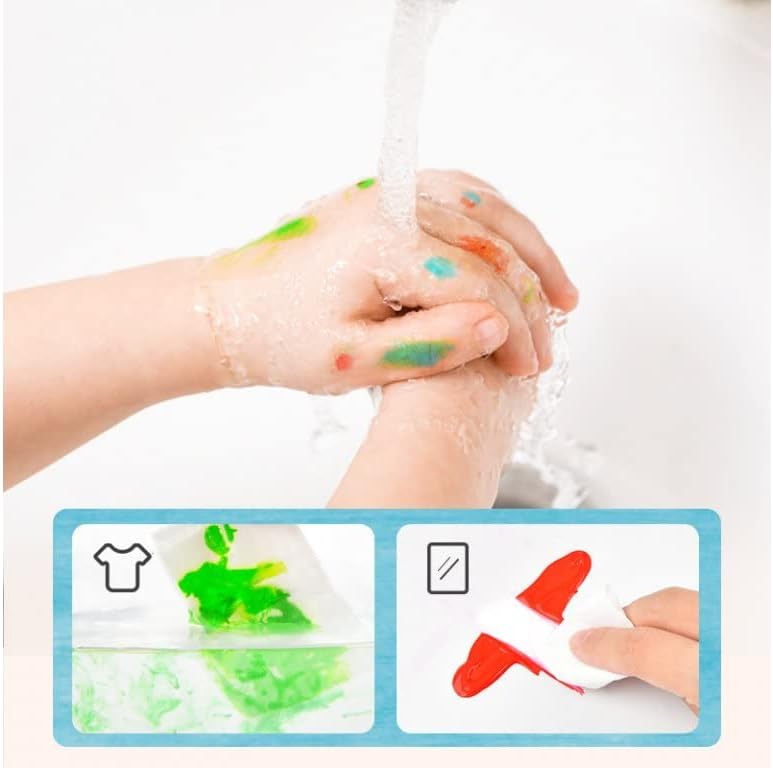 Mideer Finger Paints For Toddlers Non Toxic,Washable Finger Paint Set For Art Supplies For Kids,My First Fingerpaint Kit, Washable Paint For Kids Diy Crafts Painting (60 ml, 6, Piece) - Image 1