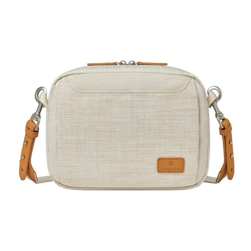 Nordace Siena Pro Travel Crossbody Bag - Compact, Secure, and Stylish for Everyday and Adventure (Beige)