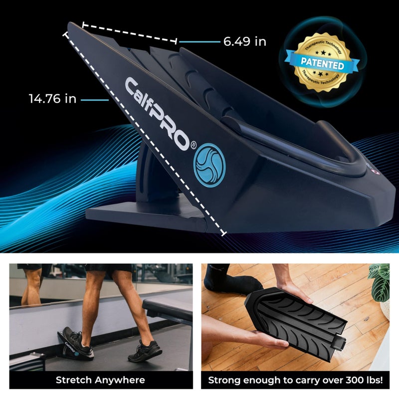 CalfPROÂ® Deepest Calf Stretcher for Plantar Fasciitis Relief. Deep Heel Lock Stretch Device for Tight Calves, Achilles, Hamstrings, & Foot Pain. Portable Mobility Tool for Athletes & Everyday Use - Image 4