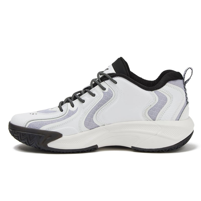 SHAQ Dunkman Basketball Shoes for Men, Indoor or Outdoor Court Basketball Mens Sneakers, Black or White Size 8 to 13 - White/Light Grey, 10 Medium - Image 3
