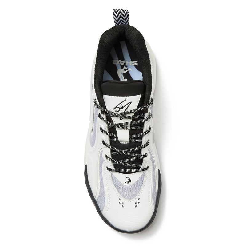 SHAQ Dunkman Basketball Shoes for Men, Indoor or Outdoor Court Basketball Mens Sneakers, Black or White Size 8 to 13 - White/Light Grey, 10 Medium - Image 4