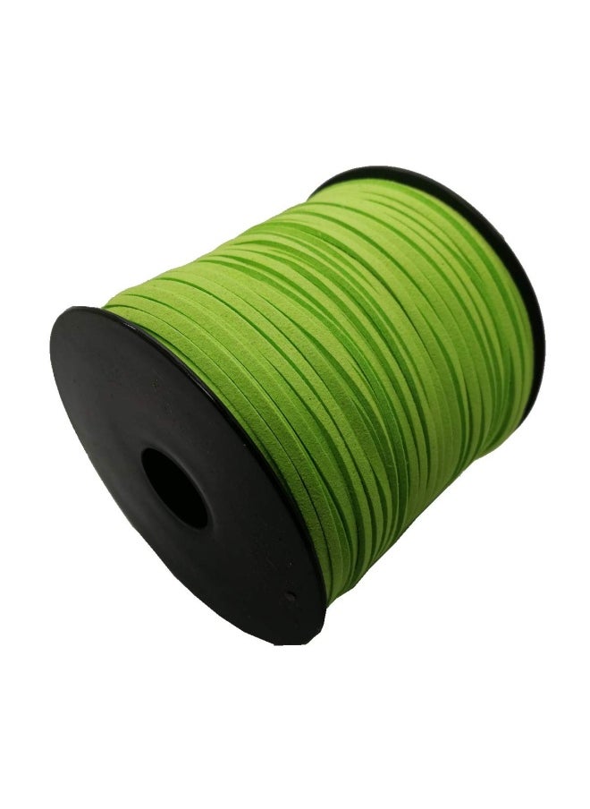 PAMIR TONG - 100 Yards 2.6Mm Suede Leather Cords Leather Lace Flat Faux Suede Cord String Thread Velvet Cord For Necklace Bracelet Beading And Diy Crafts Green - Image 1