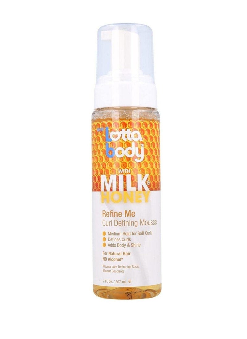 Lottabody - Lotta Body Mousse Curl Define Milk & Honey 7 Ounce Refine Me (Pack of 3) - Image 1