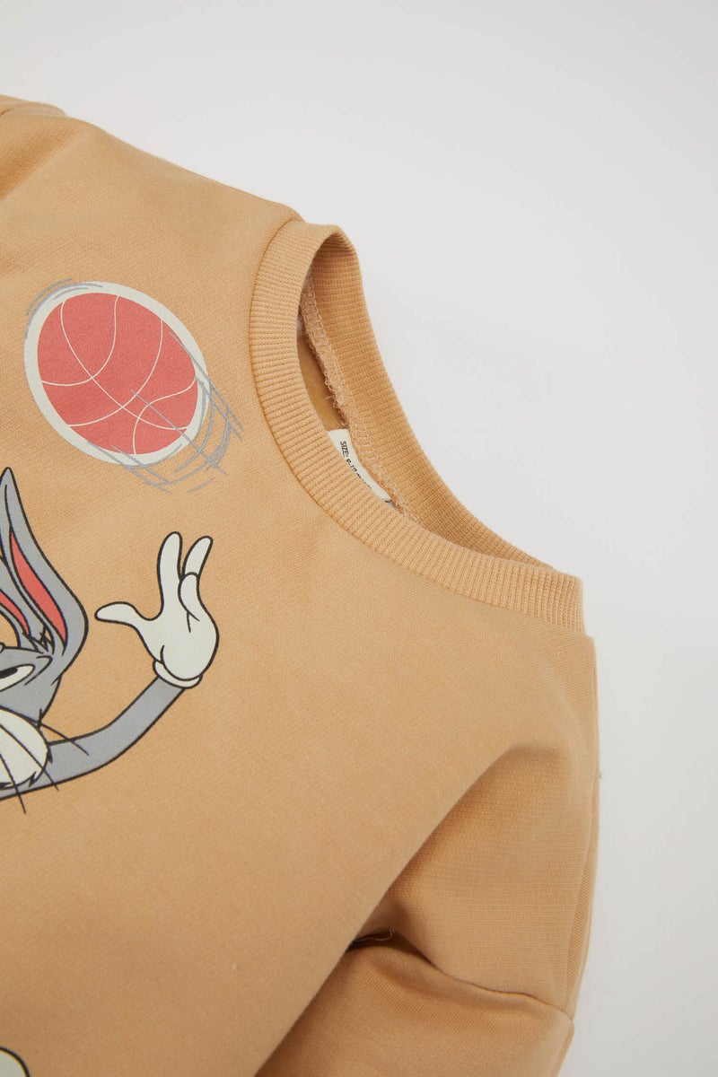 DeFacto Boy Space Jam Crew Neck Soft Fur Inside Sweatshirt - Image 4