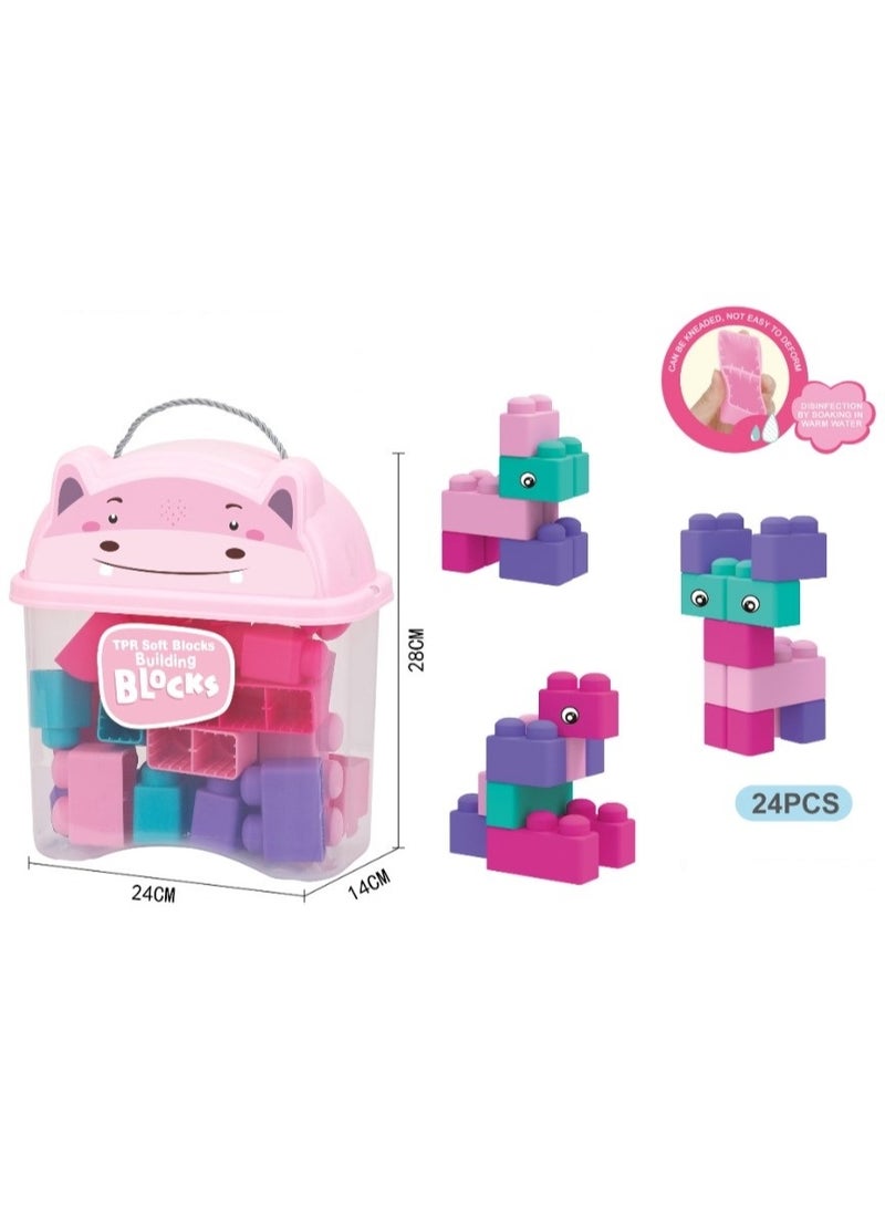 Soft Educational Building Blocks – 24 Pieces - Image 1