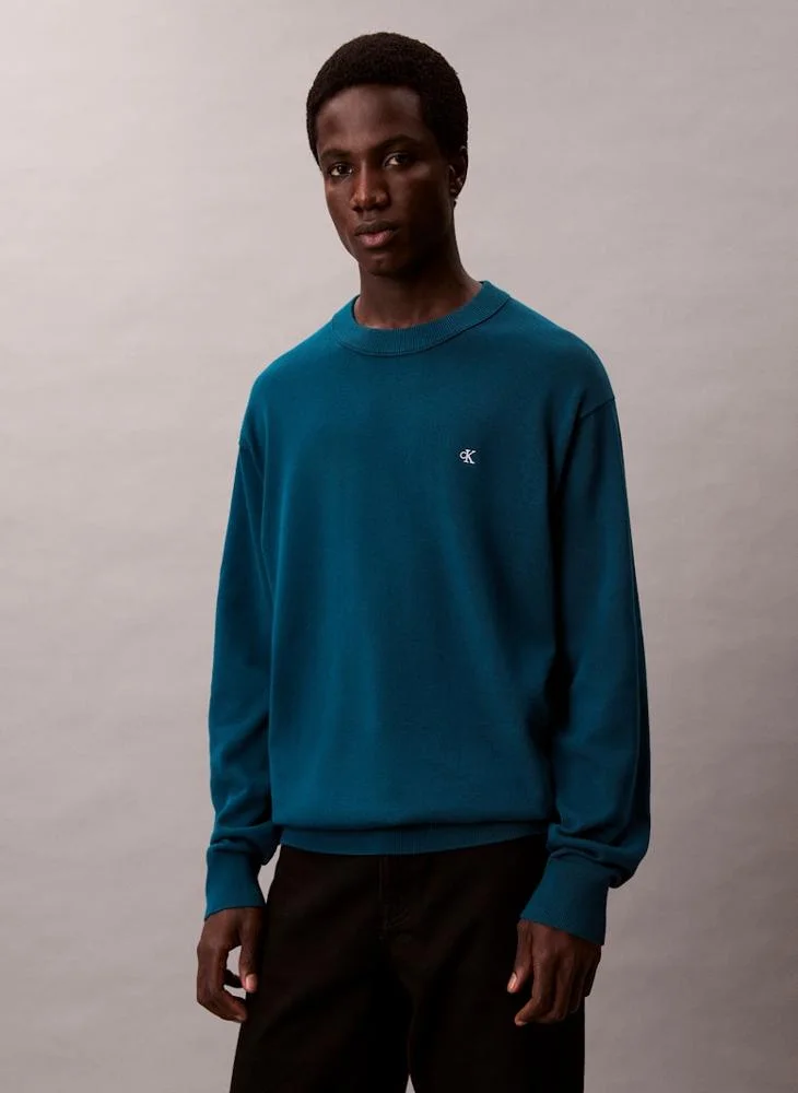 Calvin Klein Jeans Relaxed Cotton Monogram Jumper
