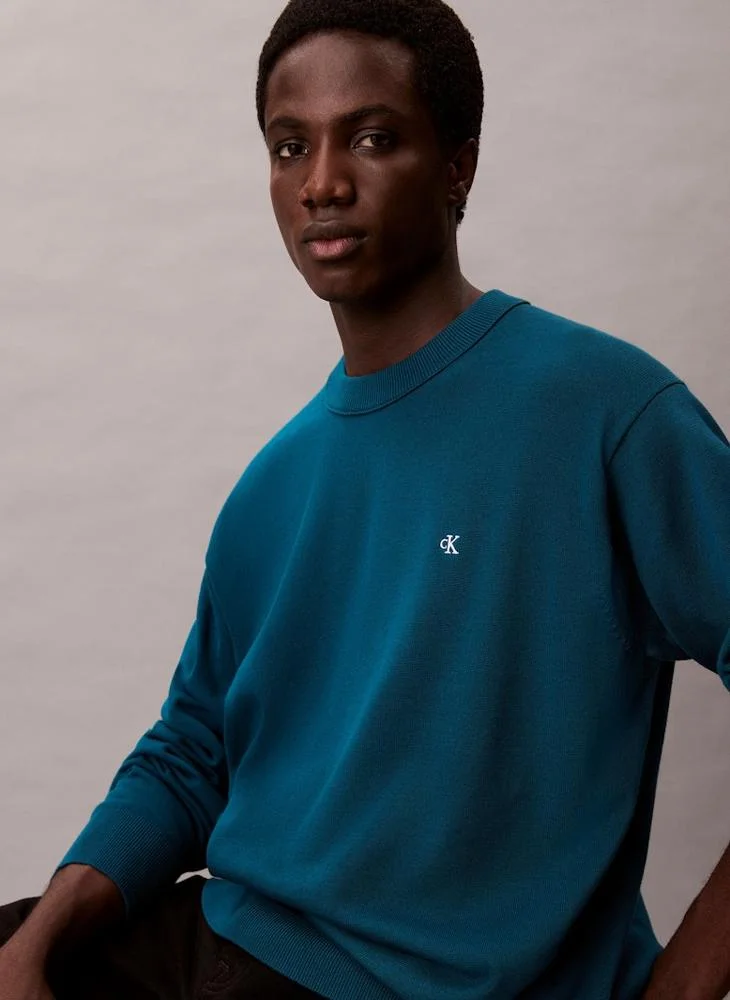 Calvin Klein Jeans Relaxed Cotton Monogram Jumper