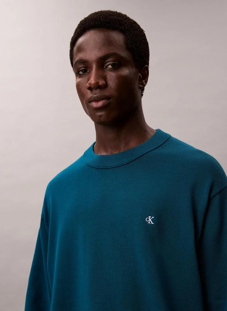 Calvin Klein Jeans Relaxed Cotton Monogram Jumper