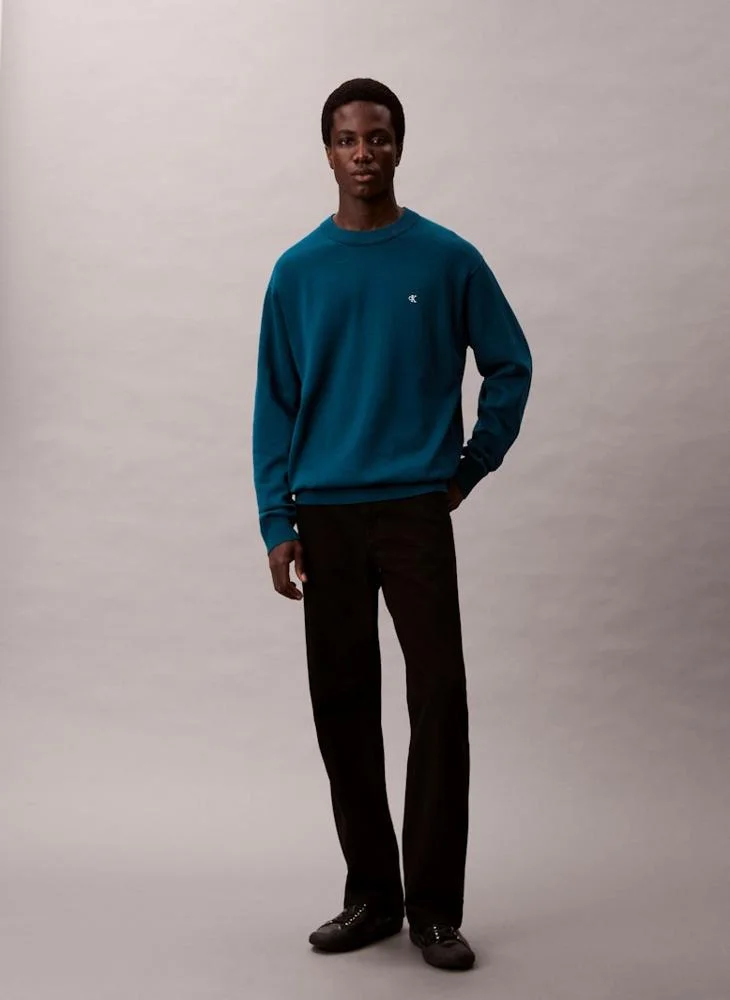Calvin Klein Jeans Relaxed Cotton Monogram Jumper