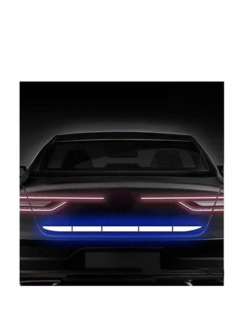 Reflective Car Stickers, Rear Bumper Guard Anti-Scratch Trunk Warning Cover Sticker for Cars SUVs Pickup Trucks Blue - Image 2