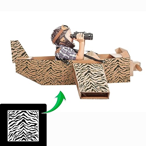 Boqon 9 Pieces Camo Stencils for Spray Paint, Camouflage Pattern Stencils Templates Reusable Digital Camo Paint Stencils for Boat DIY Crafts Spray Painta (11.8 × 11.8 in Camo) - Image 2