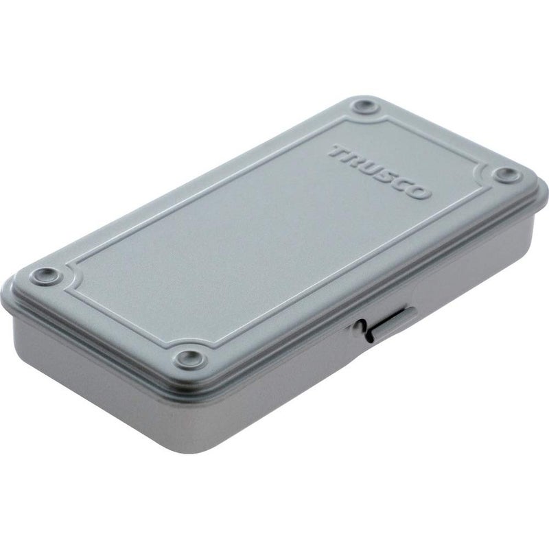 TRUSCO T-19SV Trunk Tool Box, 80.9 x 4.9 x 1.3 inches (203 x 109 x 35 mm), Silver - Image 1