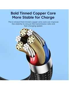 toocki USB C Charging Cable, 5A Current Fast Charging USB C To USB C Cable With 90 Degree Angle, Portable And Flexible Charging Data Cable Wire For For Most Of The Mobile Phones, (60W, 1m Black)  - Image 3