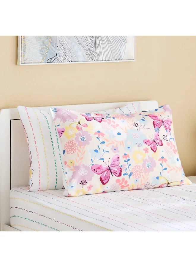 Home Box Ivy Slumber Petals 2-Piece Microfibre Pillow Cover Set - 50x75 cm