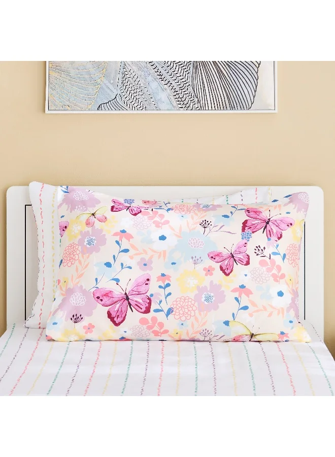 Home Box Ivy Slumber Petals 2-Piece Microfibre Pillow Cover Set - 50x75 cm