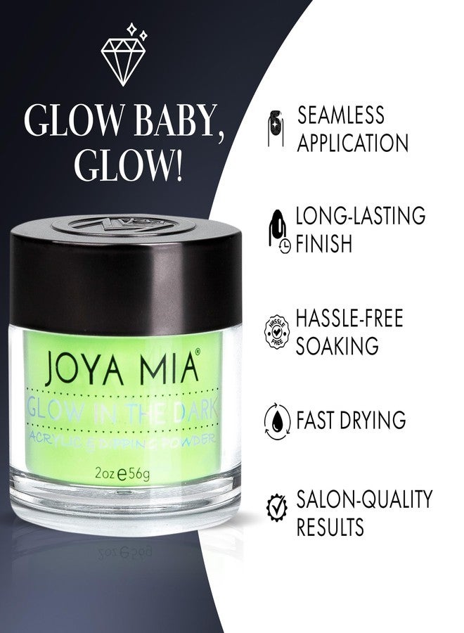 JOYA MIA Glow-in-the-Dark Acrylic & Dipping Powder - Premium Nail Powder for Flawless Enhancements, Available in 12 Colors, 2 oz (DPGW-2) - Joya Mia - Image 4
