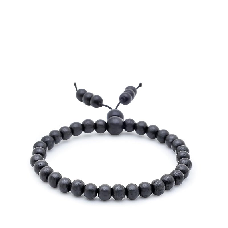 Divine Hindu Original Karungali Bracelet | Natural Black Ebony Wood | Govt.Certified | Meditation, Protection, Focus, Positive Energy | for Kids | Bead Size-6mm - Image 1