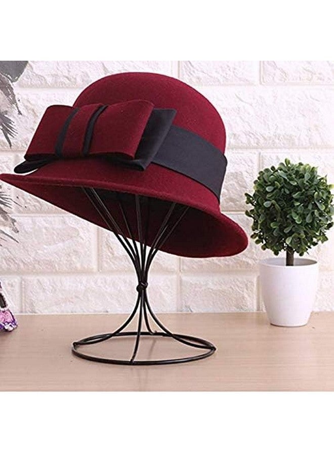 Mydio Mydio 2 Pieces Modern Metal Hat Stands Durable Stable Metal Hat Cap Rack Wigs Holder (black)  - Image 5