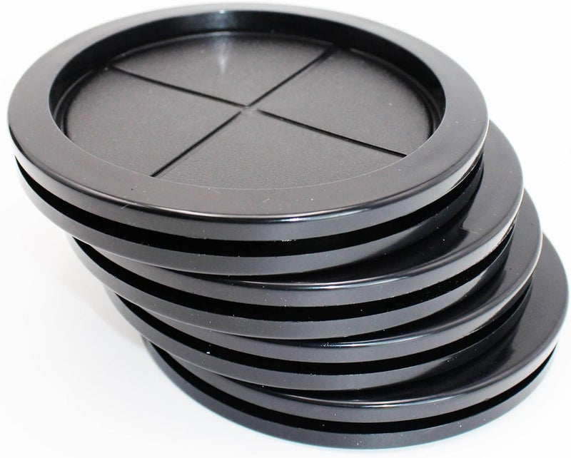 EASYEAH Store 4 in Rubber Grommets for Wiring, 3-9/16 in ID, Double-Sided Rubber Plugs for Round Holes, Firewall Grommet Automotive, Wire Cable Grommets for Metal Electric Box, 4 Pcs 90x100 mm, Black - Image 1