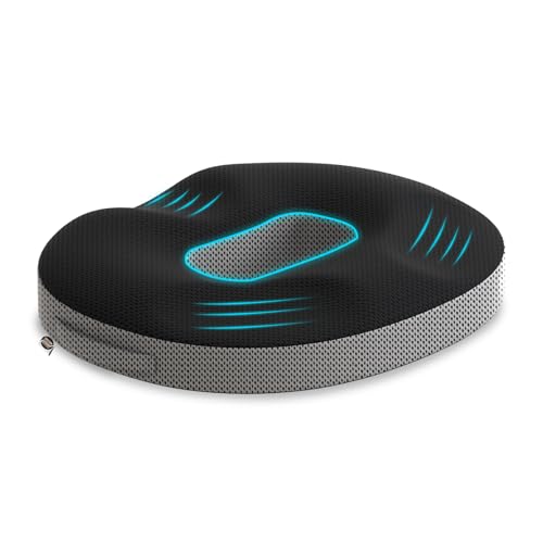 CareFoam Orthopedic Memory Foam Donut Cushion for Piles, Hemorrhoid, Tailbone & Hip Pain Relief | Ergonomic Pressure Relief Cushion for Office Chair, Car, Home & Wheelchair Use - Image 1