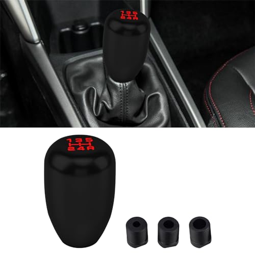 Kutyun Car Gear Shift Knobs Manual Transmission Shift Knob 5 Speed Car Stick Shift Knob with Adapter Aluminum Alloy Shift Lever Knob Universal Automatic Car Accessories for Manual Car - Image 1