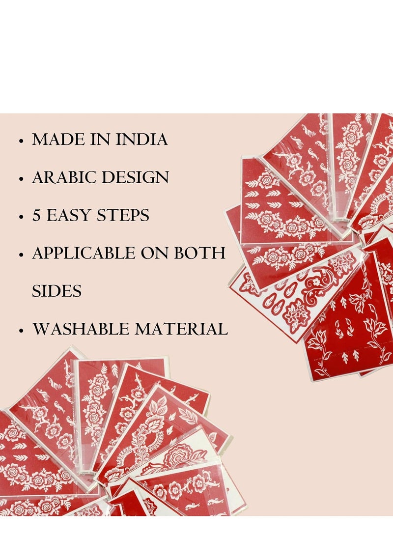 أمينا حناء أمينة سريعة التحضير، مخروط حناء | مع مجموعة مجانية من 3 ملصقات/استنسلات كاملة | بدون مواد كيميائية | يدوم طويلاً | عبوة من 12 قطعة، كل منها 25 غرامًا | لون أسود - Image 3