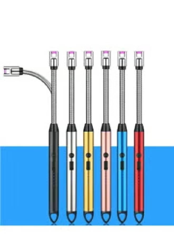 جهاز إشعال إلكتروني قابل للشحن USB متعدد الألوان بتصميم عصري بدون لهب ومقاوم للرياح - Image 2