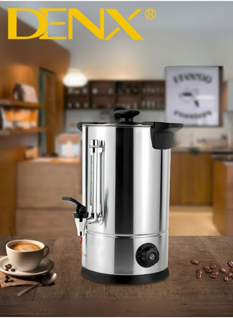 دينكس غلاية ماء كهربائية من DENX موديل DX3406، سعة كبيرة 10 لتر، ستانلس ستيل مزدوج الجدار، بقوة 1800 واط، تسخين سريع، حماية تلقائية، مناسبة للمنازل والمكاتب والمناسبات - Image 5