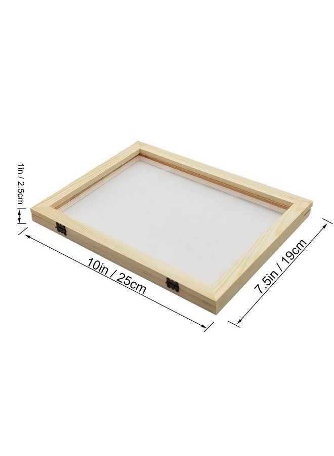 Worown A5 Size Paper Making Screen Natural Wooden Papermaking Mould 7.5 X 10 Inch Wooden Paper Making Frame For Diy Paper Craft And Dried Flower Handcraft - Image 2