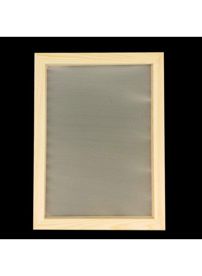 Worown A5 Size Paper Making Screen Natural Wooden Papermaking Mould 7.5 X 10 Inch Wooden Paper Making Frame For Diy Paper Craft And Dried Flower Handcraft - Image 3