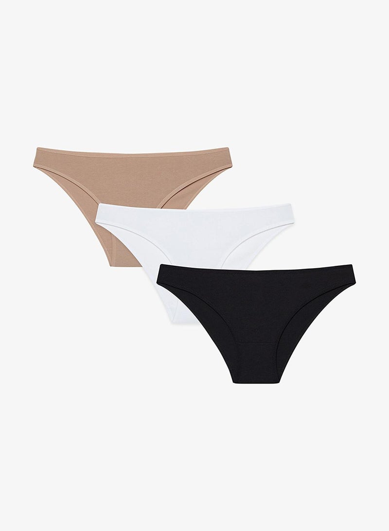 Penti Mix Cotton Slip Panties - Pack of 3 Briefs - Image 1