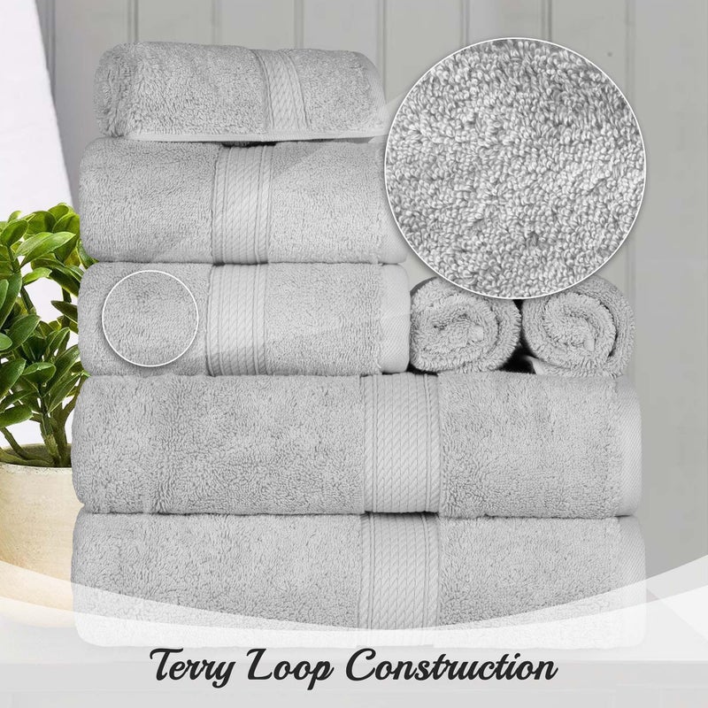 سوبيريور مناشف الوجه المصرية المتفوقة من المناشف الوجه/مجموعة من المناشف الفاخرة الناعمة الفائقة. - Image 3