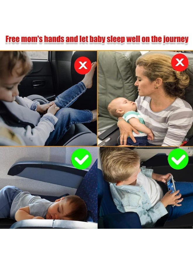 MostNow Airplane Bed for Toddlers, Toddler Aircraft Bed Child Seat Extender Portable Toddler Travel Seat Aircraft Leg Rest Child Lying Down Baby Travel Essentials Flight Sleep - Image 4