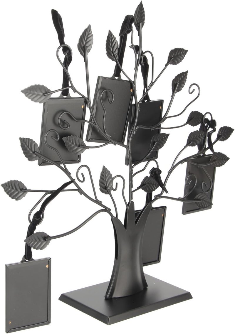 HEEPDD Family Photos Display Tree with 6 or 12 Hanging Picture Frames, Metal Black Home Decor, Intricately Carved Branches for Tabletop Decoration for Parents (S with 6 Photo Frames of 6.4 * 4.6cm) - Image 4