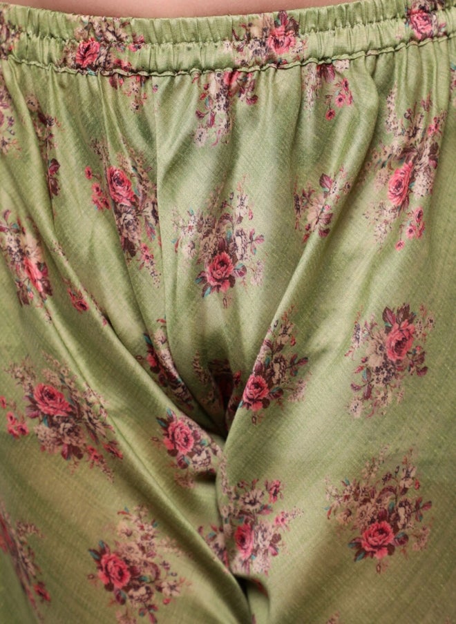 أيه كيه إس طقم كورتا مطبوع بالزهور للأولاد باللون الأخضر - Image 3