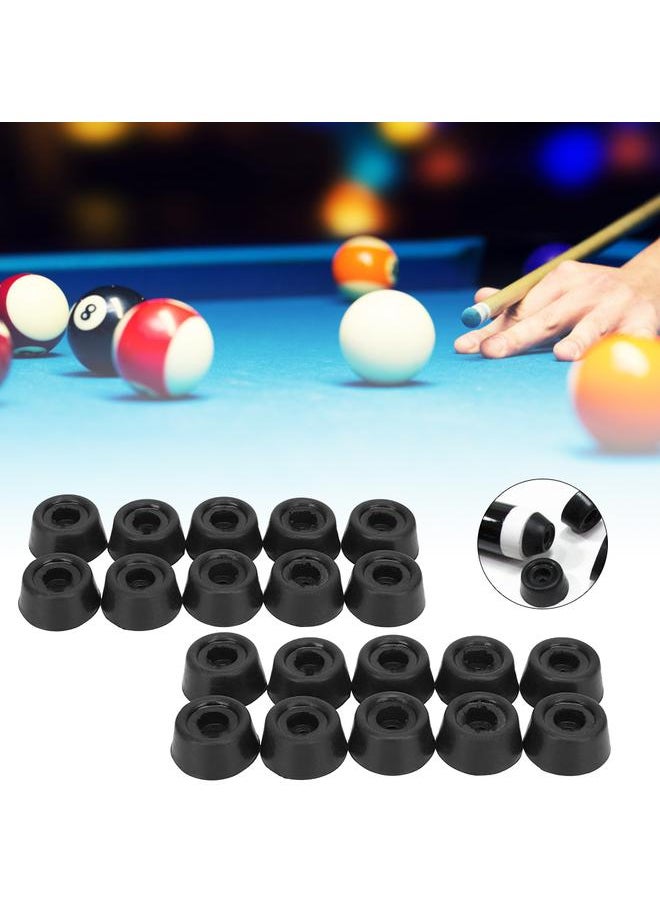 Thoraya 20PCS Durable Rubber Billiard Pool Cue Bottom Tail Protective Cover Case Snooker Stick Protector Accessories  - Image 5