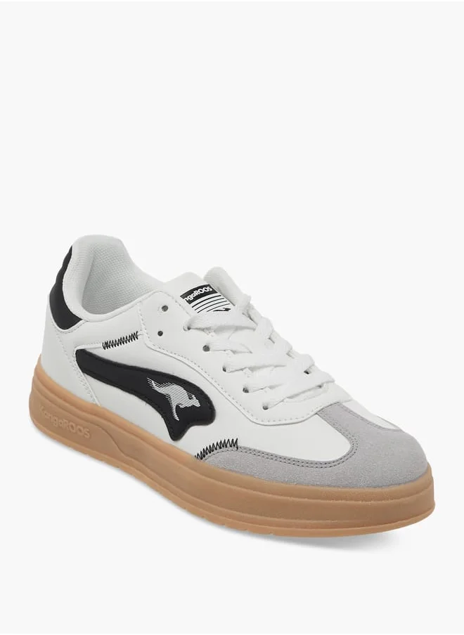 kangaROOS Women's Logo Detail Sneakers With Lace-Up Closure