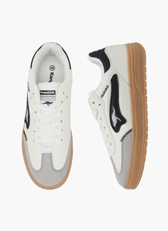 kangaROOS Women's Logo Detail Sneakers With Lace-Up Closure