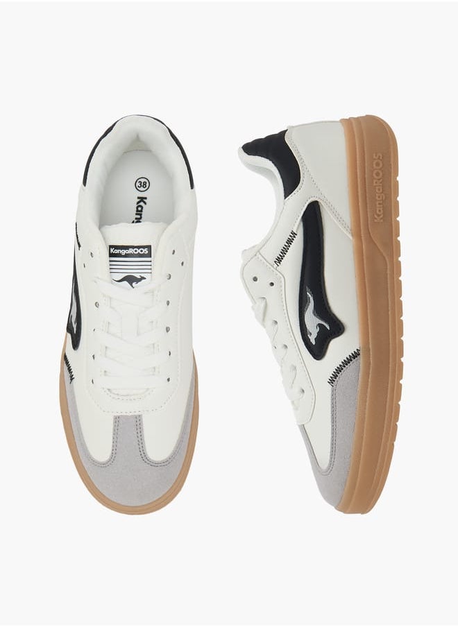 kangaROOS Women's Logo Detail Sneakers With Lace-Up Closure  - Image 1