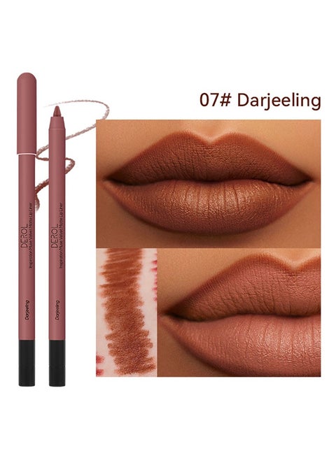 Lip Liner Pencil Neutral Matte Nude Velvet Non-Stick Cup Waterproof Smooth Stain Clear Talk Cork Color Soft Spoken Slim Whirl Rotating Cutting Easy To Use Professional Makeup For Women