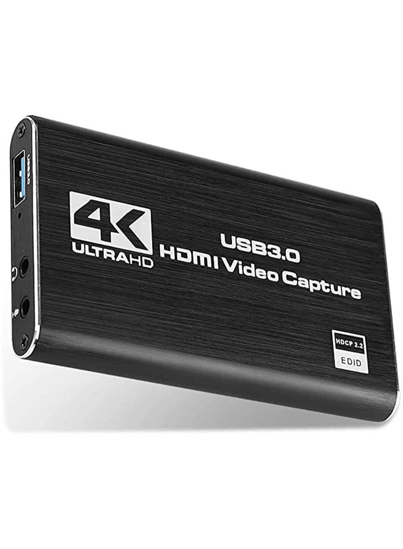 Capture Card, 4k/60hz Hd Usb 3.0video Card For Streaming, Live Broadcast, Video Conferencing, Teaching, Gaming On Ps5, Ps4, Xbox Series X/S - Image 1