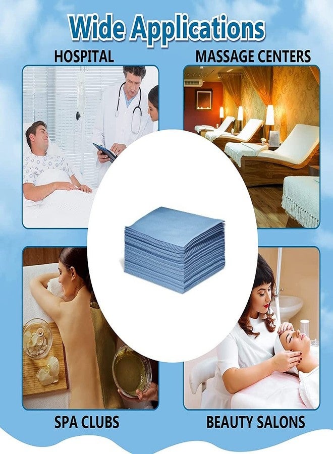 RXSHOPY Disposable Face and Body Towel for Travel, Trip, Train, Spa, Parlor, Massage, Makeup Removal, Beauty Care, Hair Care, Disposable Napkin (Blue, Small 18 X 2 4 Inch, Pack of 10) - Image 3