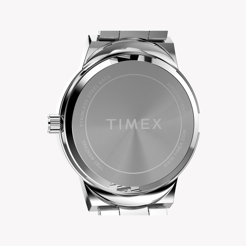 TIMEX Womens Silver Tone Case & Bracelet with Mother of Pearl Dial TW2Y38400 - Image 4
