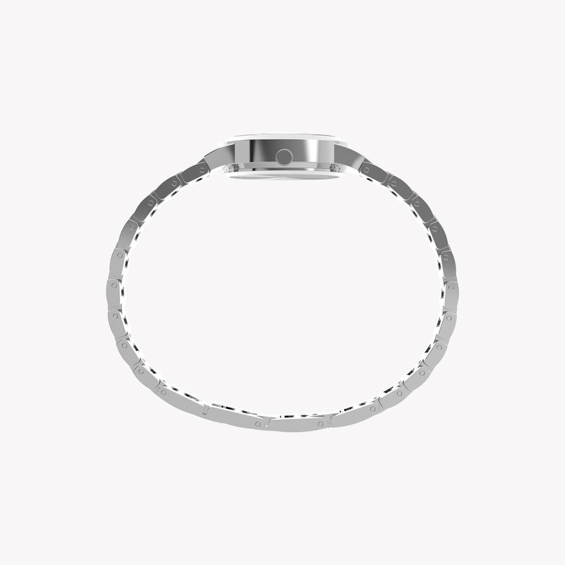 TIMEX Womens Silver Tone Case & Bracelet with Mother of Pearl Dial TW2Y38400 - Image 2