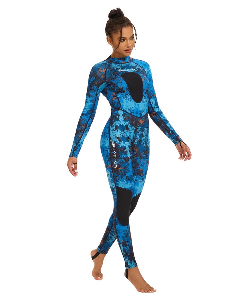 Seaskin Spearfishing Wetsuit for Womens 15mm 3mm Neoprene Full Body Diving Suits
