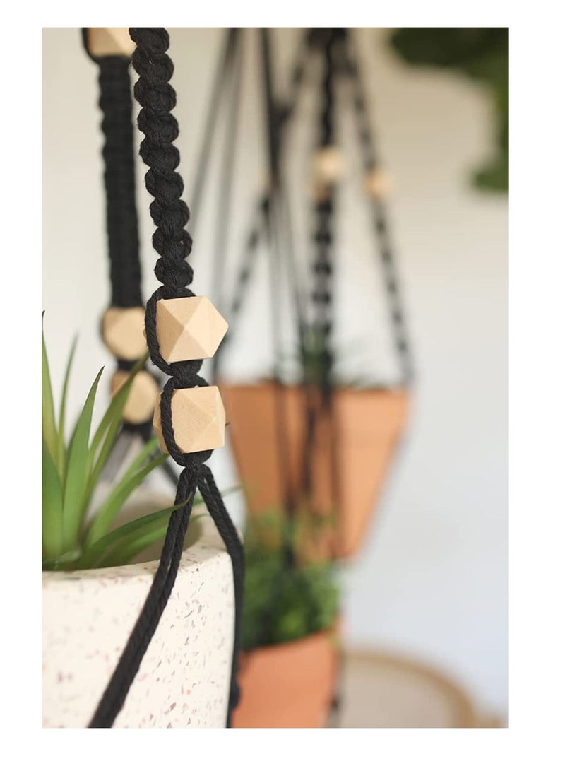 Y&D Black Macrame Cord 3mm x 10M, Colored Cotton Rope Craft Colorful Twine for Wall Hanging Plant Hangers Crafts Knitting Decorative Projects  - Image 4
