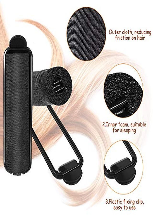 WILLBOND 40 Pieces Satin Foam Rollers Hair Sponge Rollers Perm Rods Wave Curlers For Hairdressing Hair Styling Supplies (Black 0.6 Inch) - Image 3
